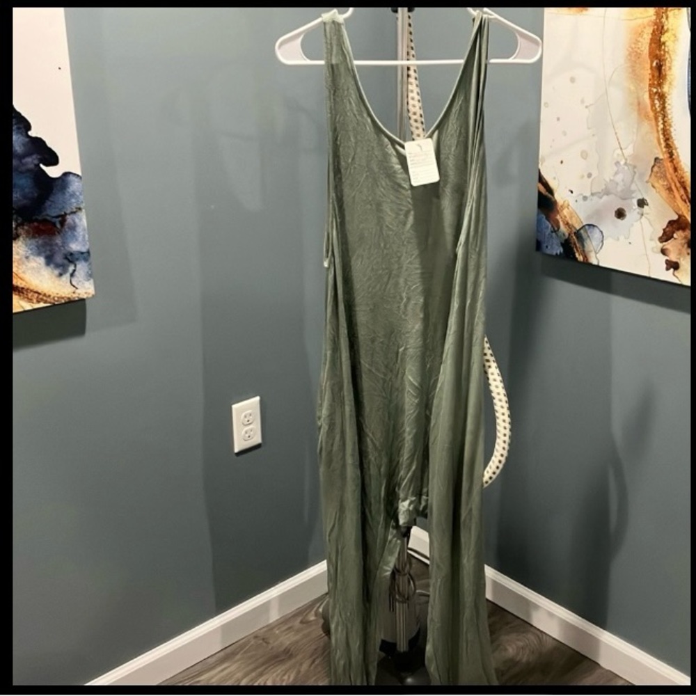 NWT olive green Jump suit Lounge wear/Beach Wear